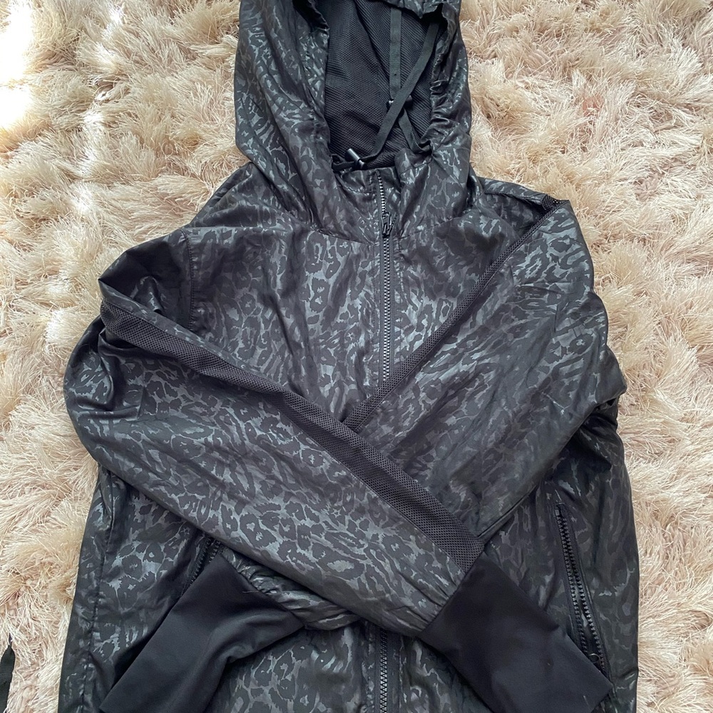 ZYIA black cheetah bomber jacket